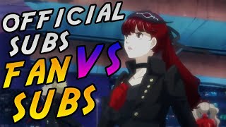 official subs vs fansubs - Persona 5 Royal - True Final Boss - Spoilers Warning