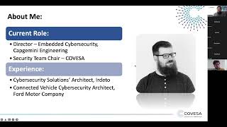 Welcome Intro Joby Jester: COVESA Cybersecurity Team