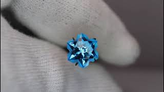 Gemstones: Hand-cut Snowflake Topaz with Rubies