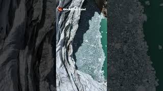 Aerial view of mysterious Qoidenyima Glacier