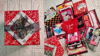 Red Explosion Box |  Birthday Explosion Box | Birthday Gift Ideas | Creative Corner