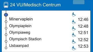 Tram 24 omroepen Centraal Station naar VU/Medisch Centrum #Ceyhungamingtube