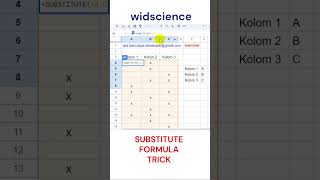 Trik Formula Substitute #googlesheets #Gsheetstrick #substitute