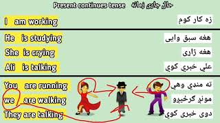 #englishinpashto انګليسي زده کړه English sentences for beginners - present continues tense