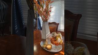 Simple Dining Table Centerpiece For Fall 🍂 #home  #homedecor #fall #autumn #youtubeshorts