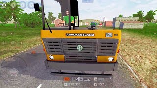 Ashok Leyland 3718 Chassis Truck Driving BUSSID - Bus Simulator Indonesia Mod - Android Gameplay #1