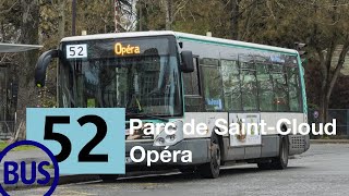 Bus RATP Ligne 52 (Parc de Saint-Cloud - Opéra)