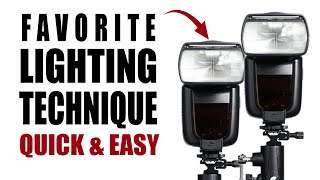 My FAVORITE FLASH Photography Lighting Technique (QUICK and EASY)