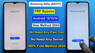 Samsung A03s FRP Bypass Android 12/13 |  Gmail/Google Account Remove Samsung A037F Easy Method 2024