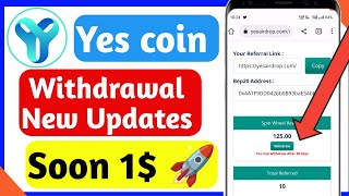 Yes World Airdrop | Yes World New Update | Yes World Token Withdrawal | Yes Token New Updates | CBO