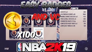 NBA 2K19 - HOW TO GET BADGES AND VC FAST AS A PLAYSHARP/GUARD PART 1 : 60-70 OVR