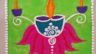 Easy diwali rangoli designs/दिवाळी रांगोळी /Dipawali rangoli/Dhanteras rangoli/Lakshmi pujan rangoli