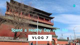 【Vlog】Spend a healthy day with me | eat vegetarian food | One month exercise challenge