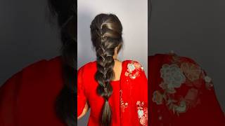 Best hairstyle with paranda ❤️ #hairstyle #hairtutorial #braids #shorts