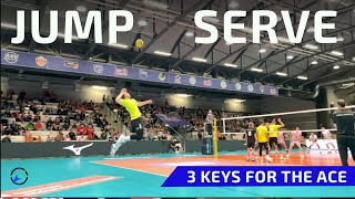 How to JUMP SERVE a volleyball | 3 keys volleyball tutorial