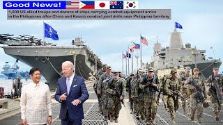 Good news! US warship carrying 1000 troops & hundreds of combat vehicles arrives in the Philippines