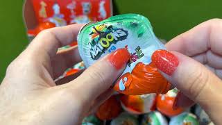 Kinder Toys Opening ASMR - Satisfying Video- A Lot Of Kinder Joy Eggs Toys #kinderjoy12