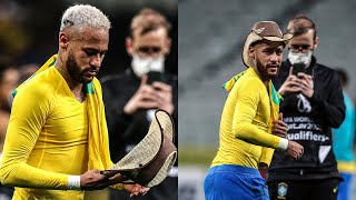 NEYMAR celebrates as a COWBOY after beating Colombia World Cup Qualifiers 2022