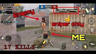 PUBG MOBILE |TDM |17 kills| Sniper only |