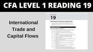 International Trade and Capital Flows - CFA Reading 19 Level 1