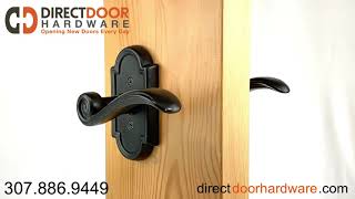 Emtek Lost Wax Medici Lever Handle with Style 11 Rosette in Flat Black