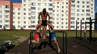 Опасный workout-трюк :) Шреддер с братом + Лось