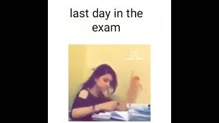 When its the last one of the exam