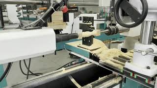 CNC Wood Turning Lathe Machine with Automatic Loading System