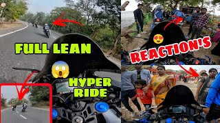 Full Public reaction 😯 Agressive ride full lean 😰close calls 😱 v3 crash 💥 #dailyvlog #race #crash