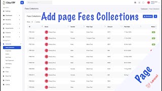 Add page fees collections Laravel 10 | School System