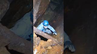 Climbing Up An Underground Waterfall #undergroundmineexploring