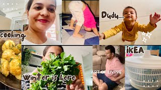 He joined Art Of Living😃| Ye hai bade kaam ki cheeze from Ikea | Making Podi @ 🏡 for the first time🥰