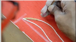 making heavy thick beads line using golden beads