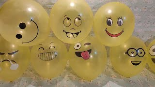 EMOJI FUN POPPING LOTS OF BALLOONS PART 48!#48#satisfying #asmr #balloon_boom#balloon #color #fun