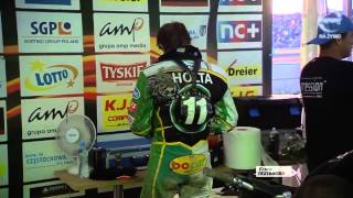 CKM Włókniarz Częstochowa vs Unibax Toruń bieg 15. Gollob uderza w Rune Holte