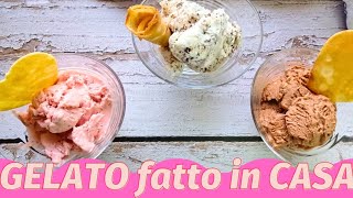 GELATO FATTO IN CASA senza gelatiera (facilissimo, in tre gusti deliziosi!)