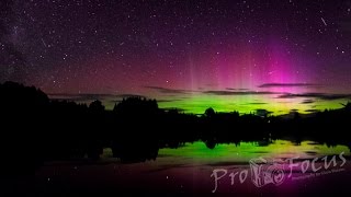 Aurora at lake Henry