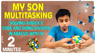 How to solve Rubick’s cube and division in abacus|multitasking with abacus|soumya kommula|littlestar