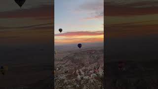 seeing the sunrise in #cappadocia was cute 🥰  #hotairballoons #shorts #travel