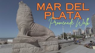 Seaside Serenity: MAR DEL PLATA Promenade Walk from Bristol Beach to Fishers' Port