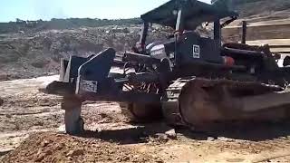 Deep ripping and pushing with D8K dozer!!!