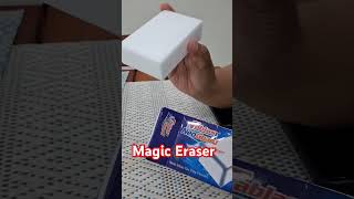 Testing Magic Eraser on Wall to Remove Stains