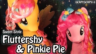 MLP Stylin' 1 - Sparkle Style Fluttershy Sweet Style Pinkie Pie My Little Pony Toy Review/Parody