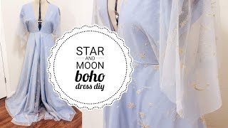 Star and Moon boho dress | Client closet dress DIY | Photoshoot dress | Teal Garcia