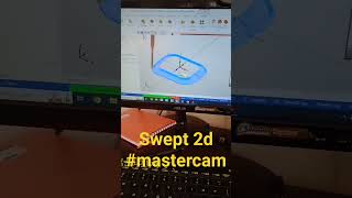 Mastercam  swept 2d toolpath #cnc #vmc #mastercam #cncprogramming #mechanical