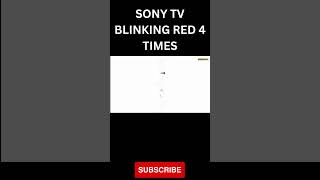 HOW TO FIX SONY TV BLINKING RED 4 TIMES #shorts #shortvideo #sonytv