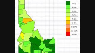 Map: Idaho Unemployment By County October 2013