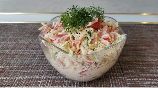 Простой рецепт вкусного и быстрого салата. Готовим дома быстро и просто.