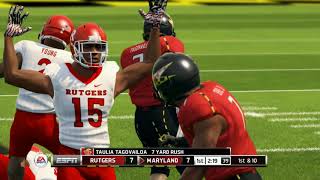 Rutgers football vs. Maryland simulation, 2020 (NCAA Football 14)