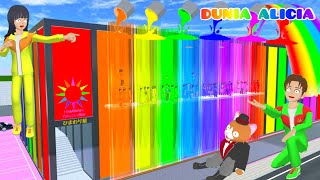 Yuta Mio Kumpulkan Orang Sesuai Warna 🌈 Terowongan Manusia Warna Warni Rainbow 😱 | Sakura School